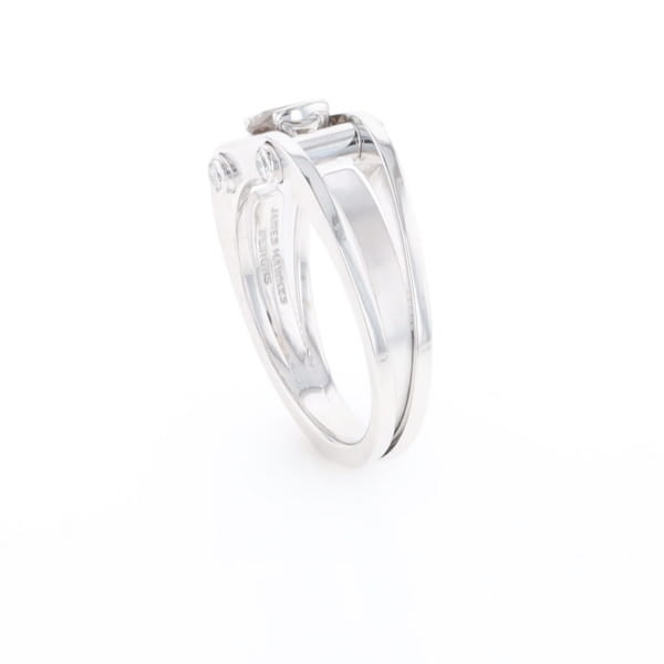 Men's Contemporary White Gold Industrial Brown Diamond Ring