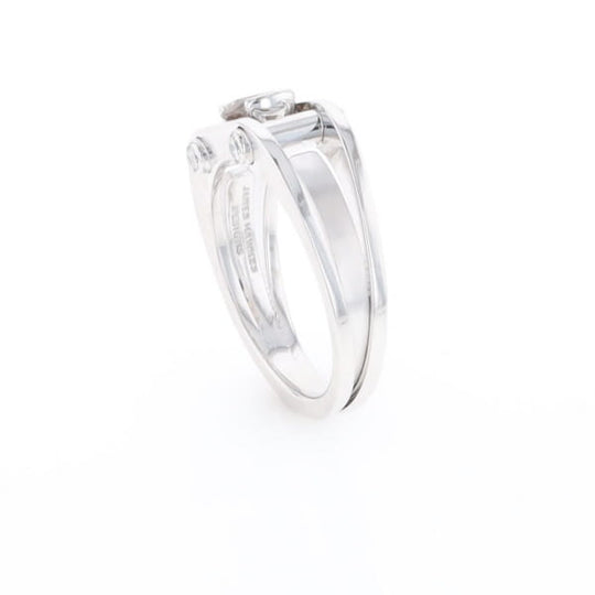 Men's Contemporary White Gold Industrial Brown Diamond Ring
