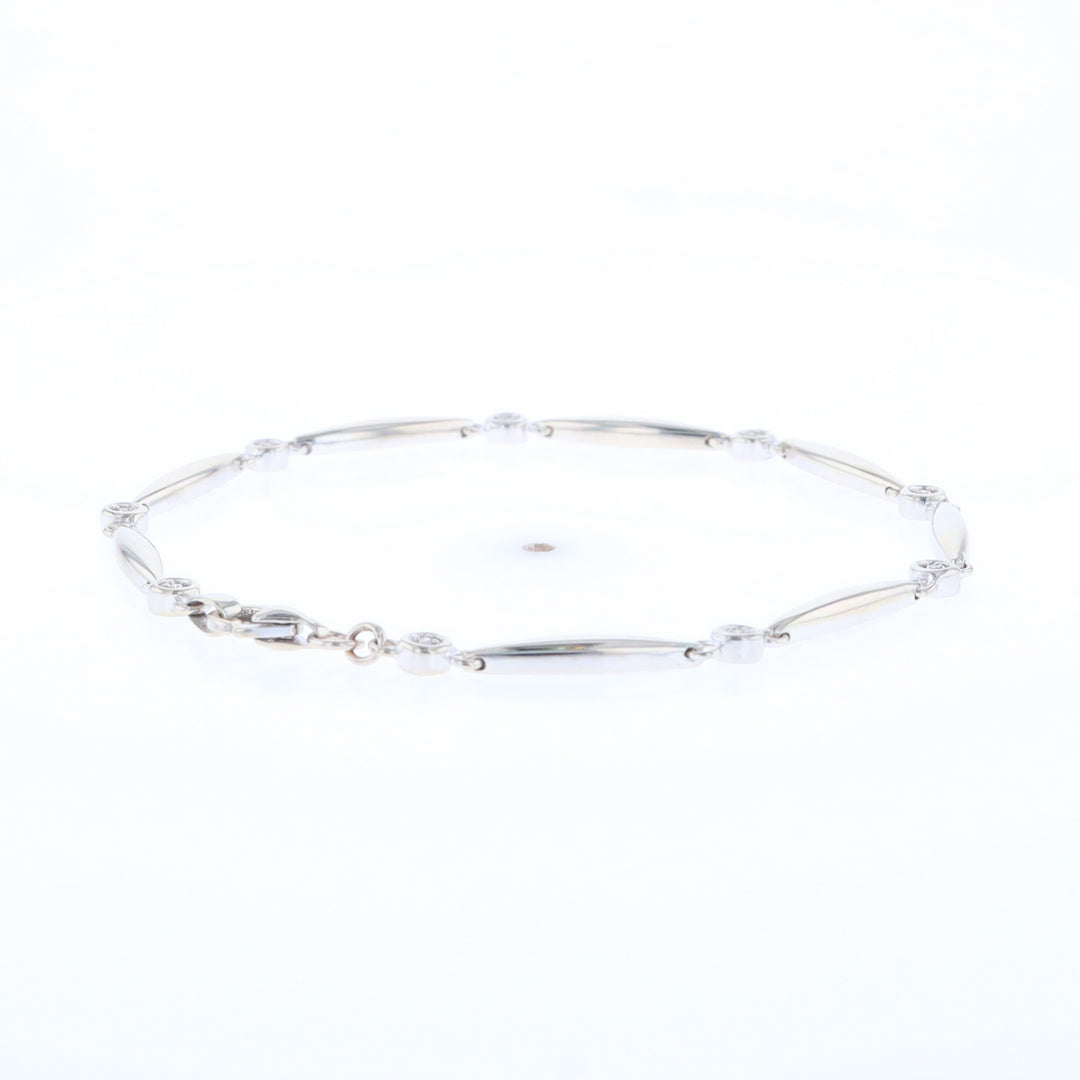 Elongated Link Diamond Bracelet