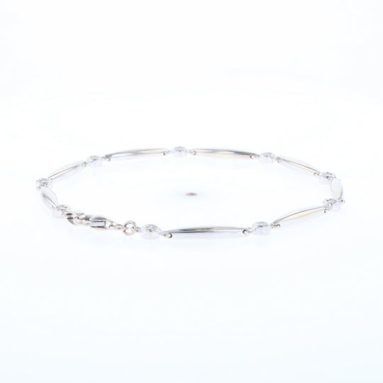 Elongated Link Diamond Bracelet