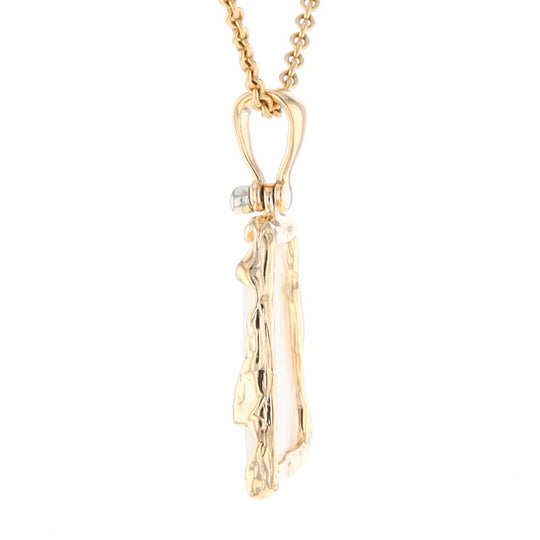 Gold Quartz Freeform Pendant  (G2)