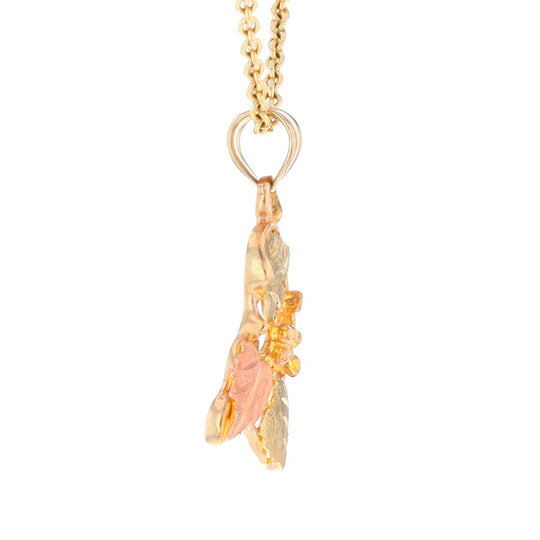 Black Hills Gold Three Leaf Pendant