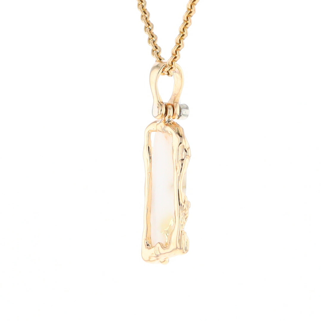 Gold Quartz Freeform Pendant  (G2)