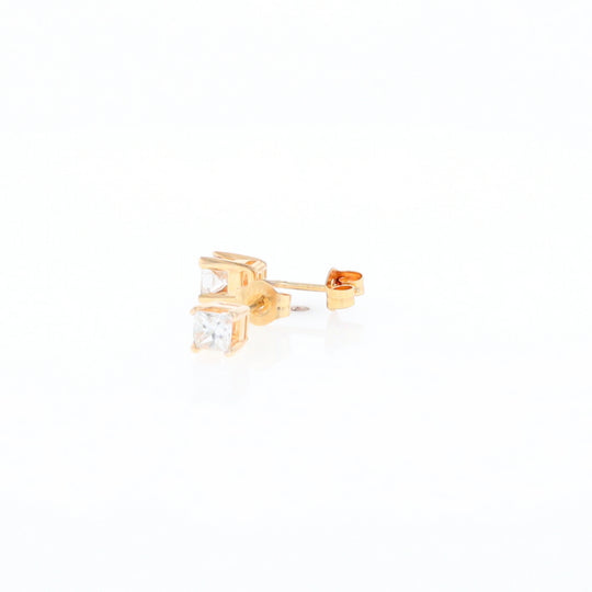 0.48ctw Princess Cut Diamond Studs