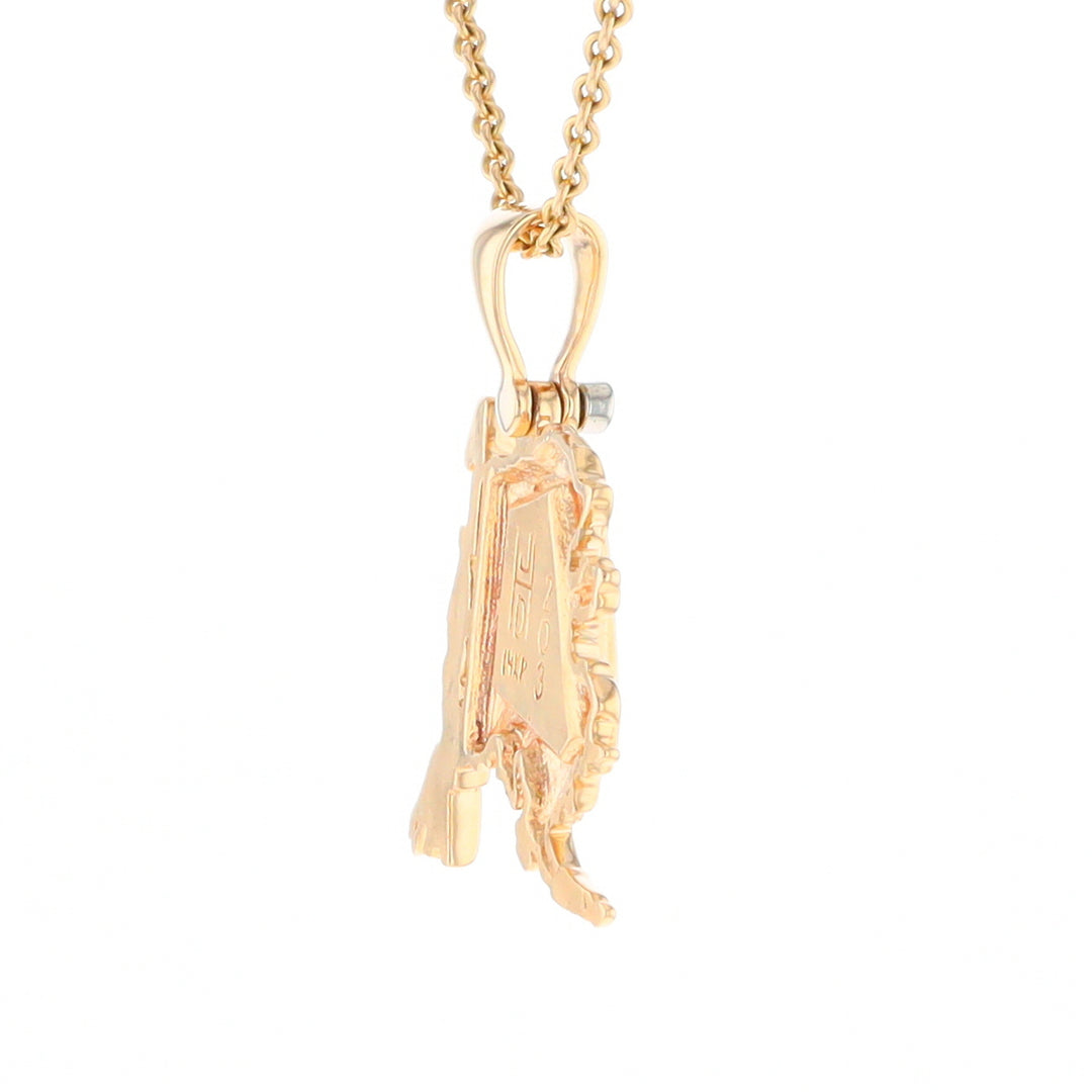 Alaska Gold Quartz Inlaid Pendant