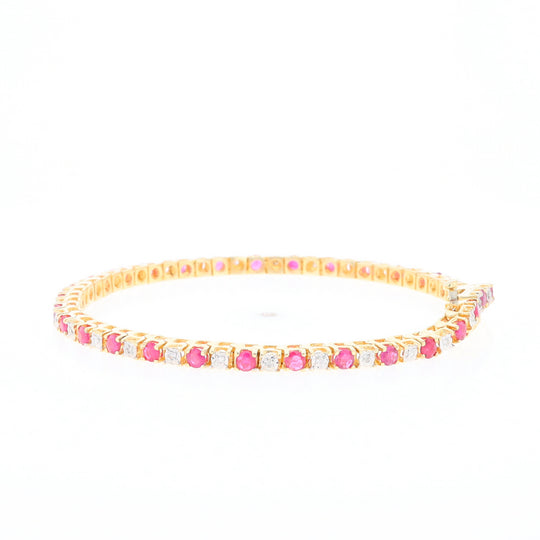 Ruby and Diamond Tennis Bracelet