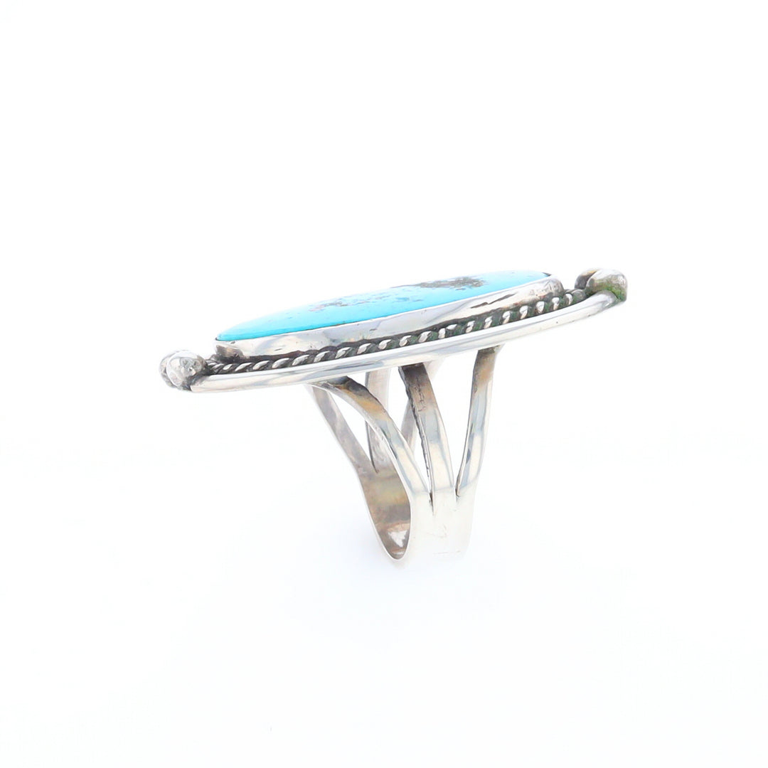 Long Oval Turquoise Ring