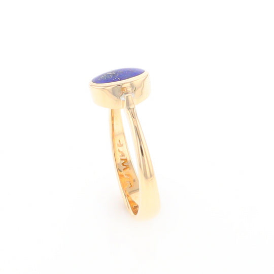 Oval Lapis Diamond Ring