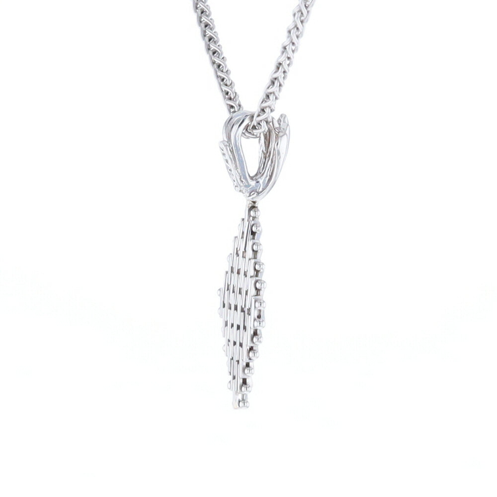 Woven White Gold Pendant