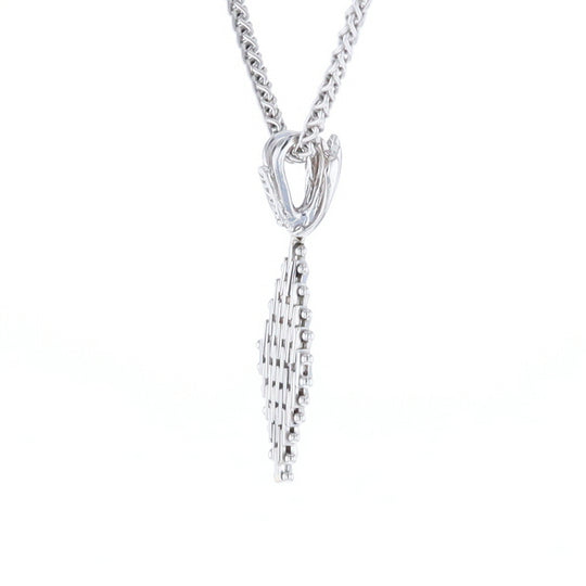 Woven White Gold Pendant
