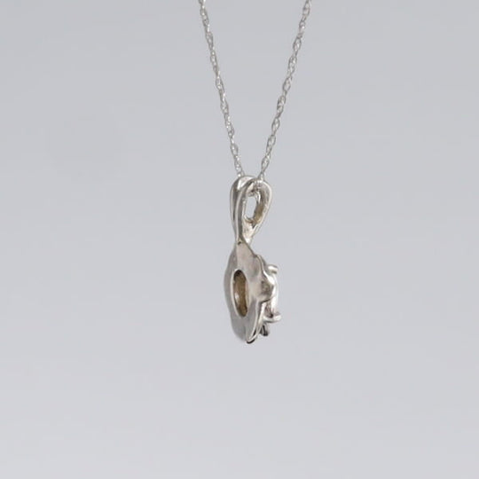 White Opal Flower Pendant