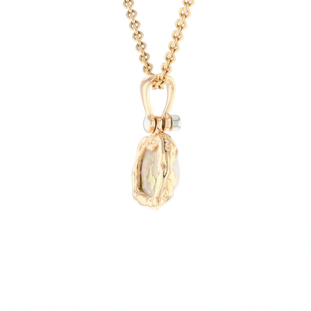 Gold Quartz Freeform Pendant - G1