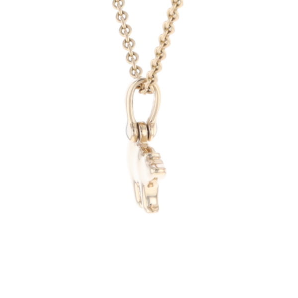Gold Quartz Inlaid Polar Bear Pendant