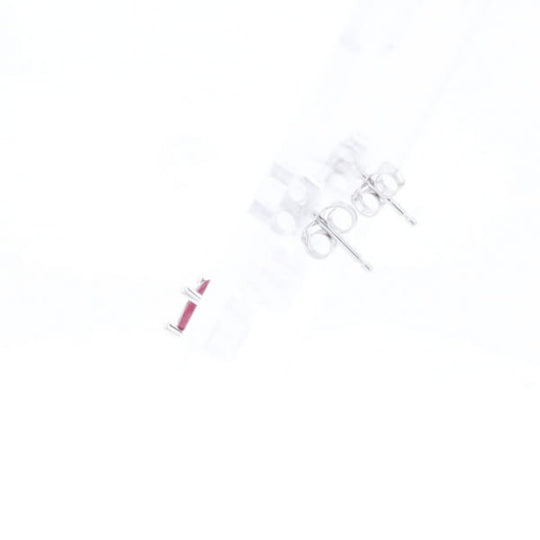 Oval Ruby Dangle Earrings