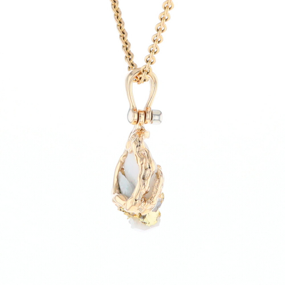 Rough Gold quartz Freeform Pendant