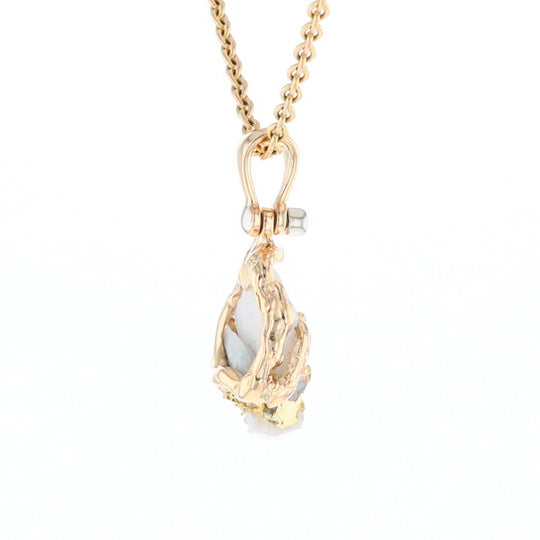 Rough Gold quartz Freeform Pendant