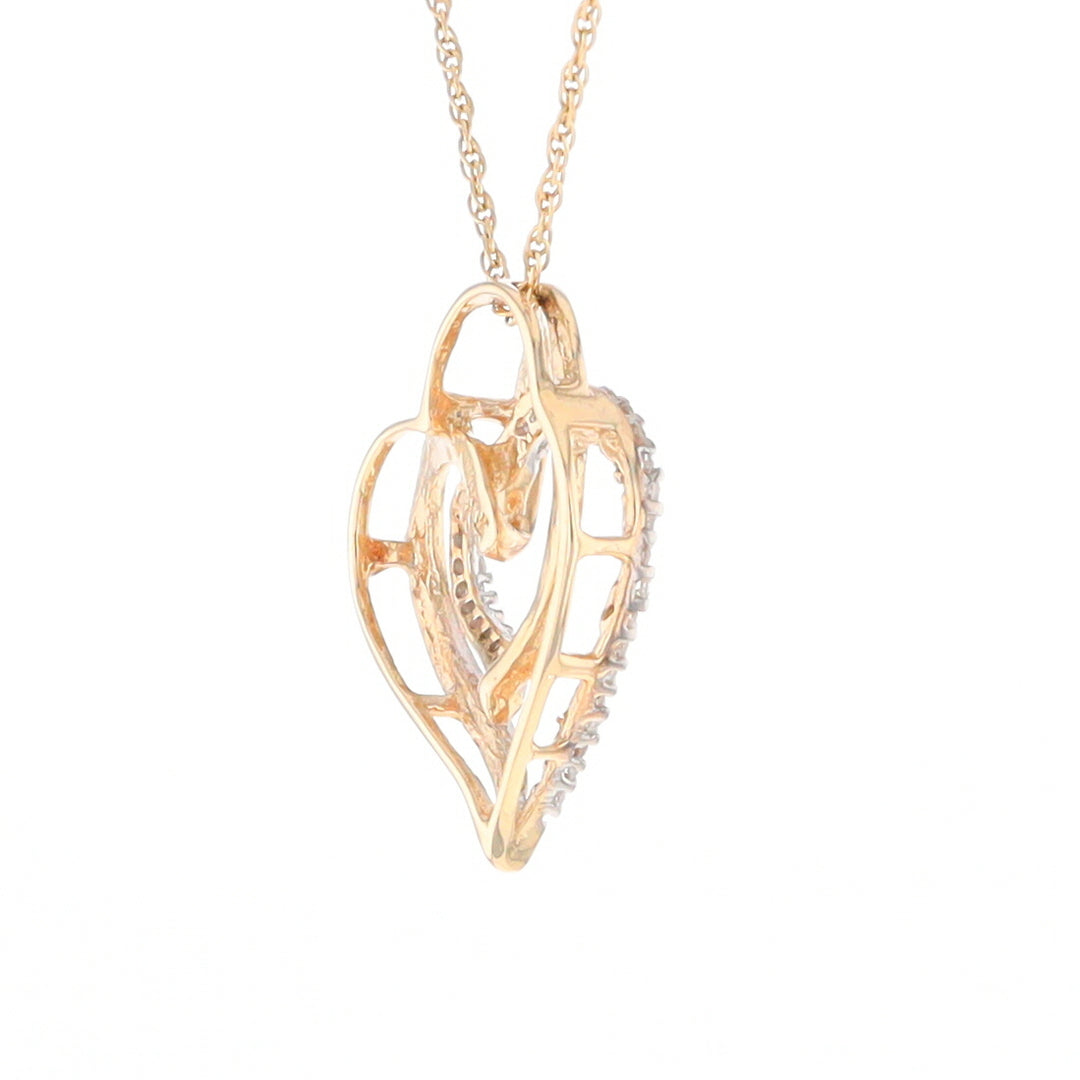 Double Heart Diamond Pendant