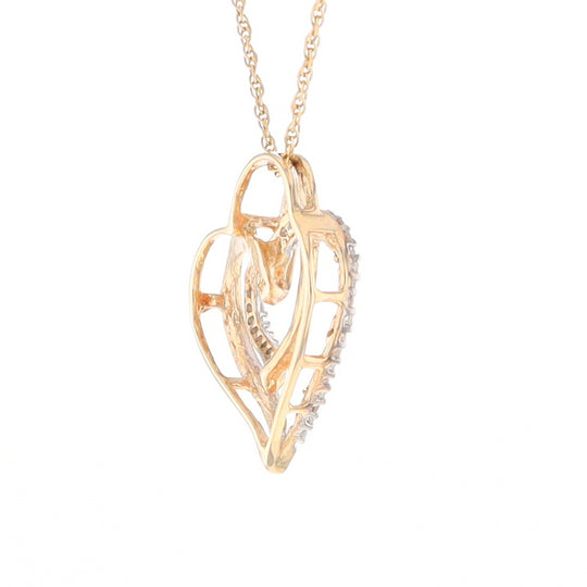 Double Heart Diamond Pendant