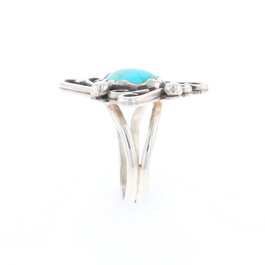 Triangle Design Turquoise Ring