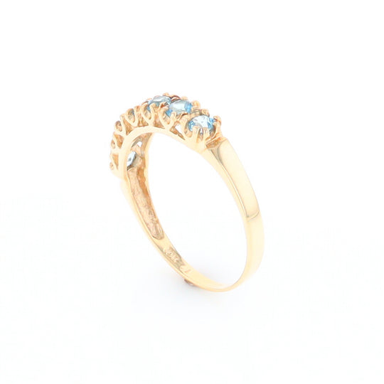 Round Blue Topaz Band