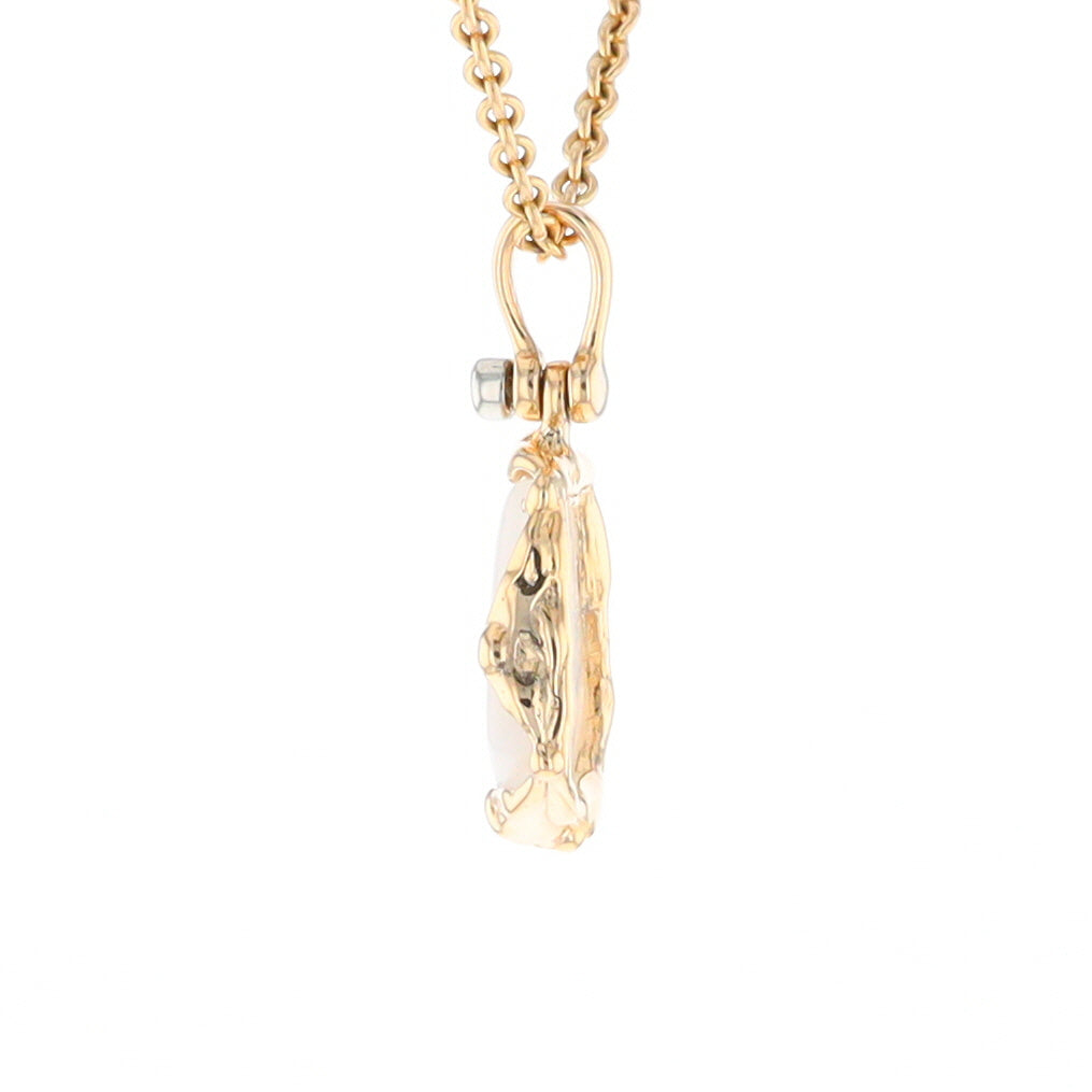 Gold Quartz Freeform Pendant  (G2)