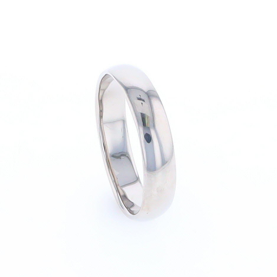 White Gold Standard Fit Wedding Band