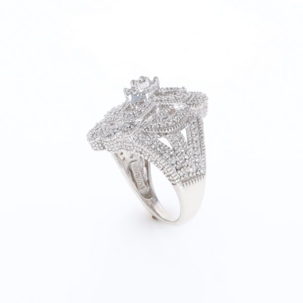 Floral Filigree Design Diamond Ring