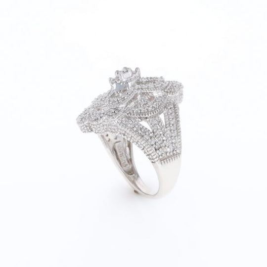 Floral Filigree Design Diamond Ring