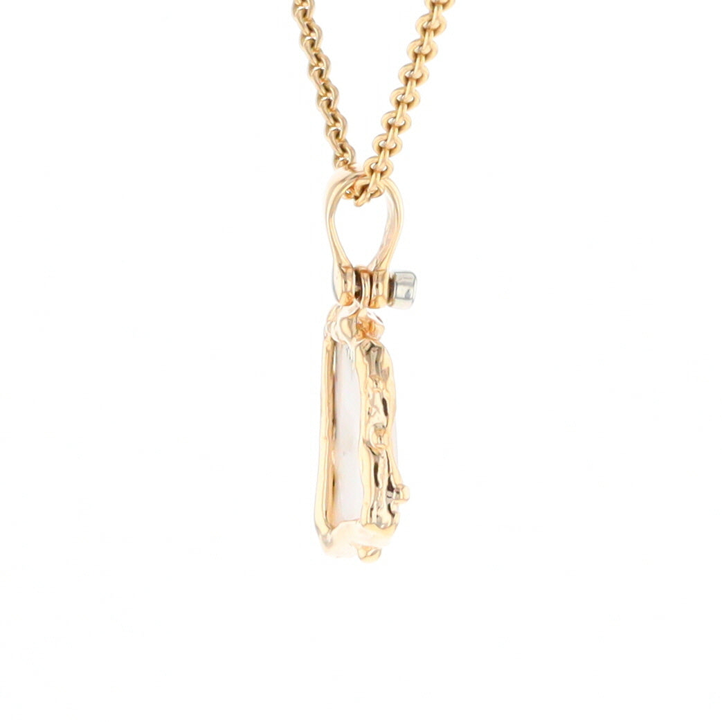 Gold Quartz Freeform Pendant (G2)