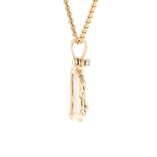 Gold Quartz Freeform Pendant (G2)