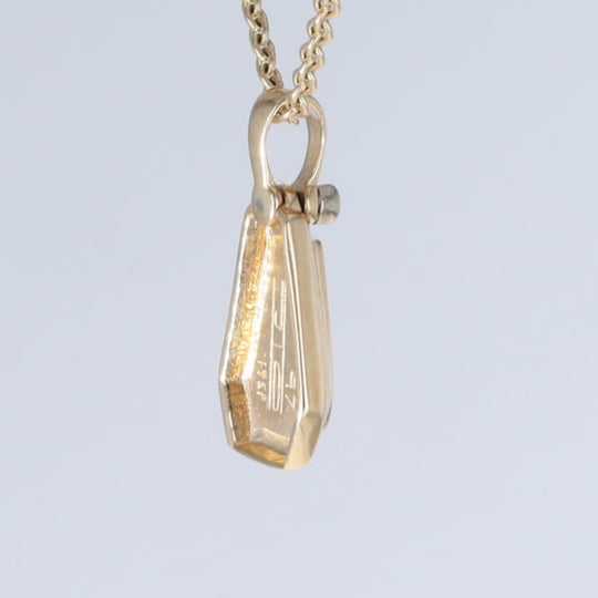 Opal Triangle Inlay with .02ctw Diamond Pendant