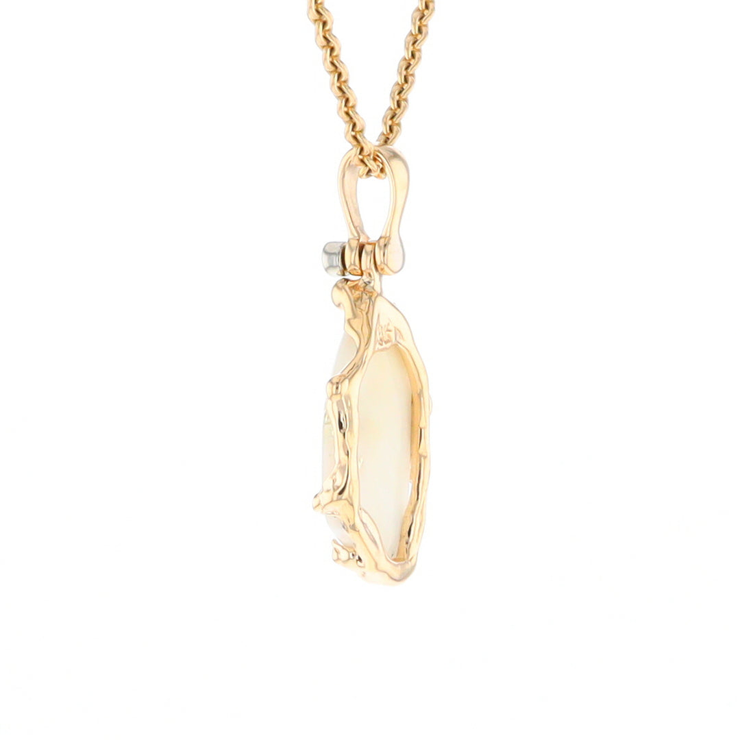 Gold Quartz Freeform Pendant  (G2)