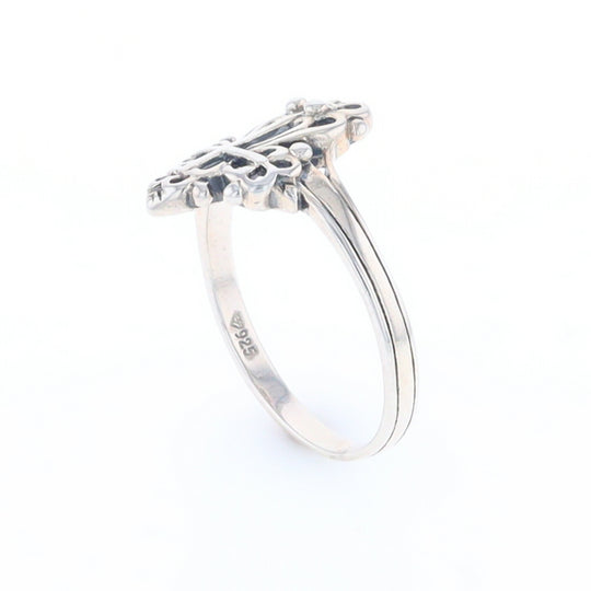 Openwork Cross Ring