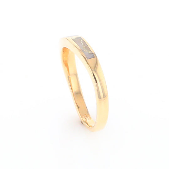 3 Section Gold Quartz Ring Lady’s Anniversary Band G2