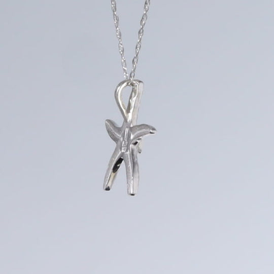 Opal Pendant Inlaid Realistic Star Fish Design