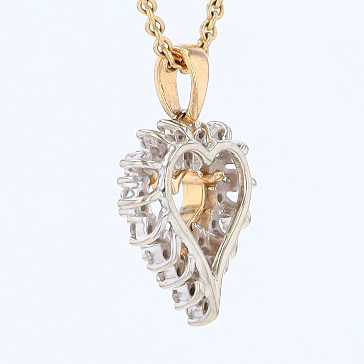 Yellow Gold Diamond Heart Pendant