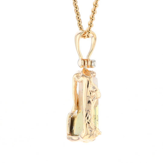 Gold Quartz Freeform Pendant (G2)