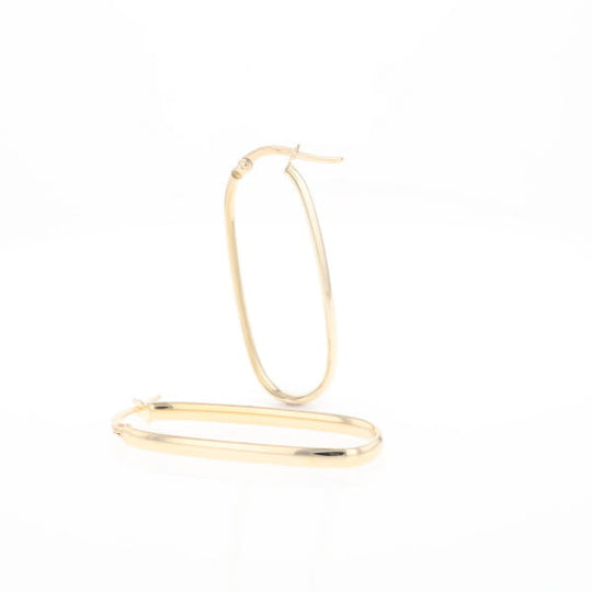 Flat Saddleback Hoop Earrings