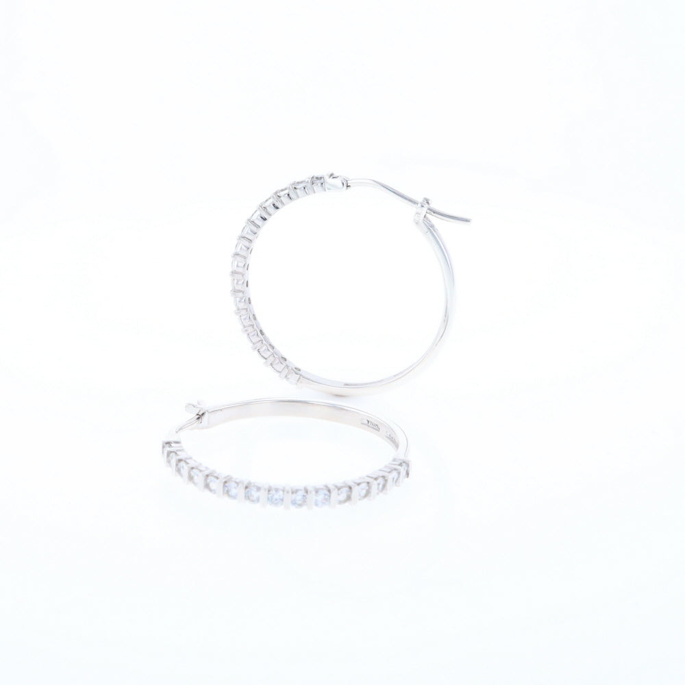 Cubic Zirconia Hoop Earrings