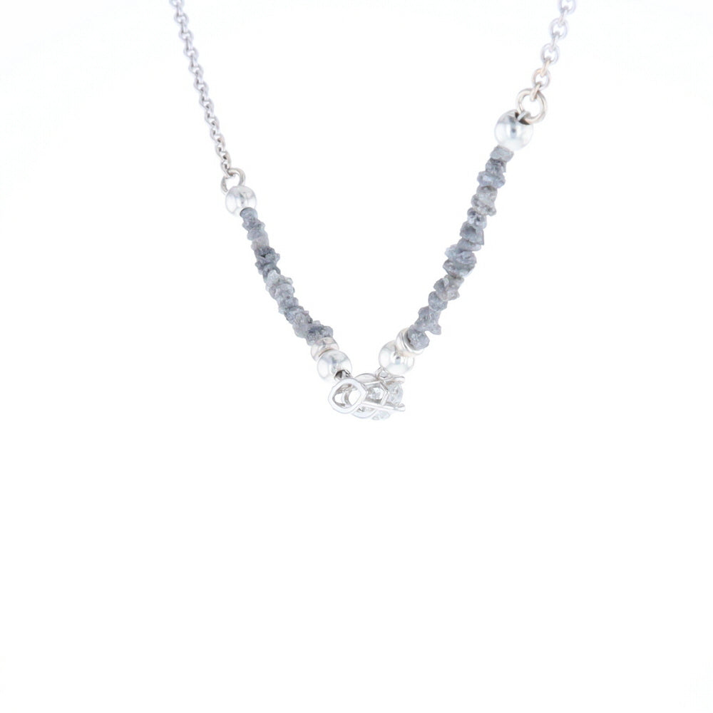 Marquise Diamond Necklace with Rough Diamond Beads