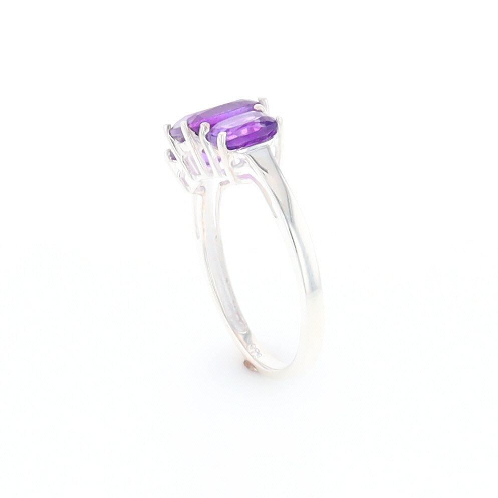 3-Stone Amethyst Ring