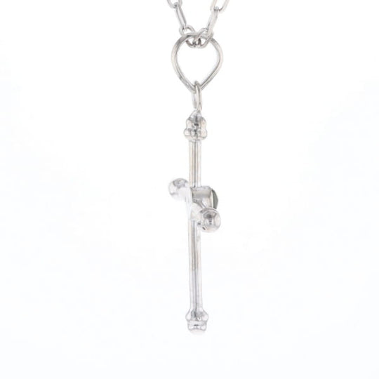 Silver Peridot Cross