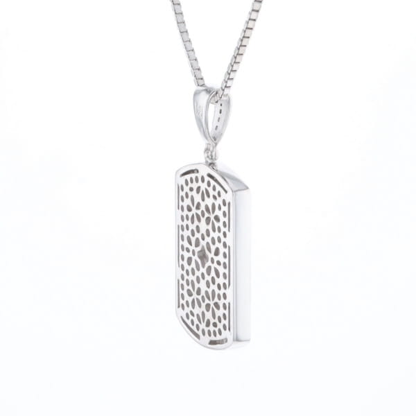 Cubic Zirconia Dog Tag Necklace