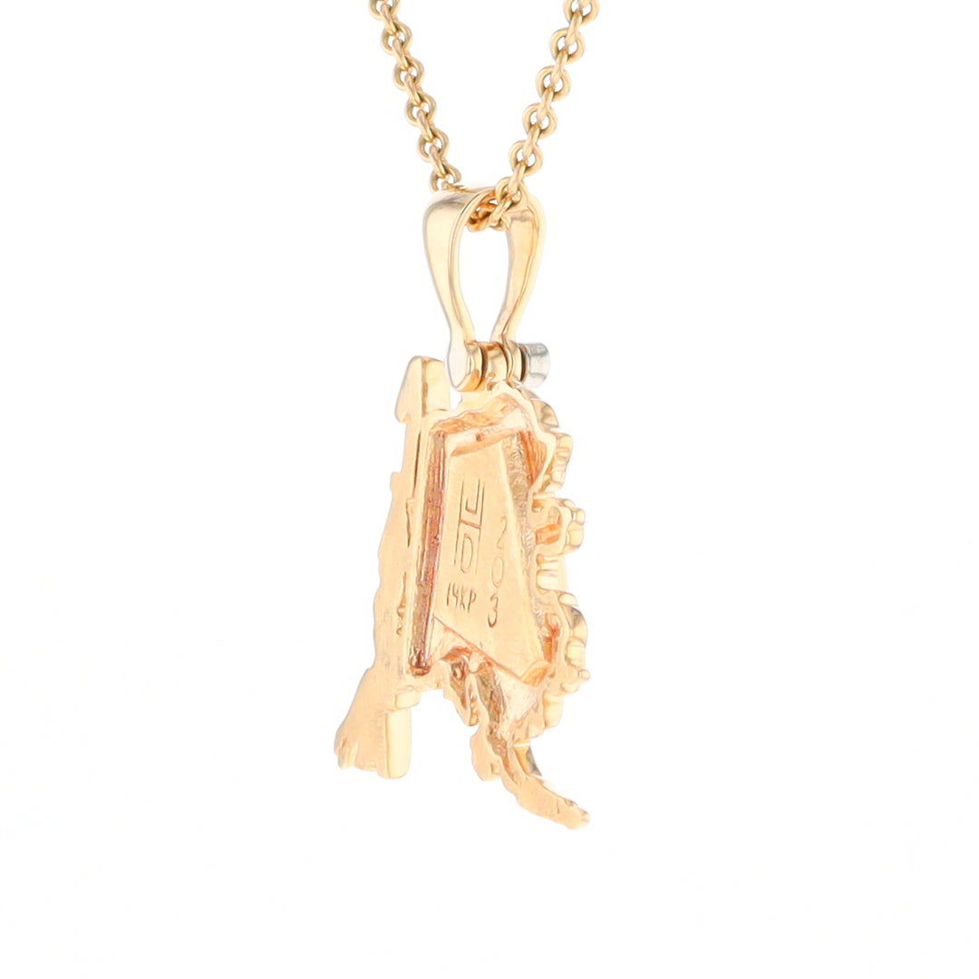 Alaska Gold Quartz Inlaid Pendant