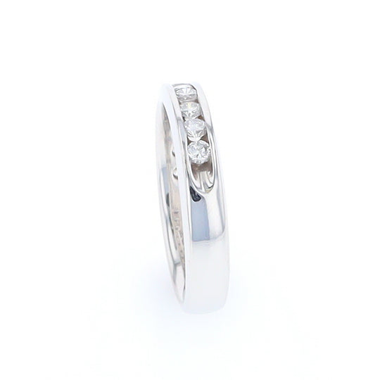 Platinum Channel Set Diamond Wedding Band