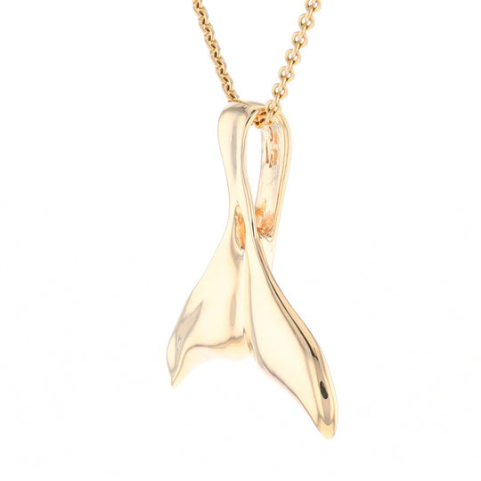 Whale Tail Necklaces Natural Nuggets Inlaid Sea Life Pendant