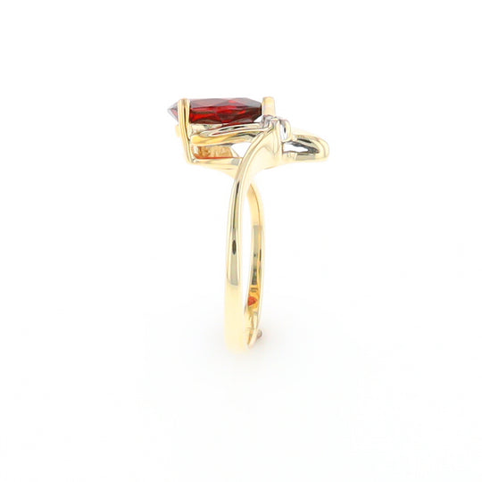 Pear Garnet Ring