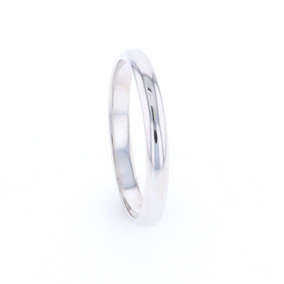 White Gold Standard Fit Wedding Band