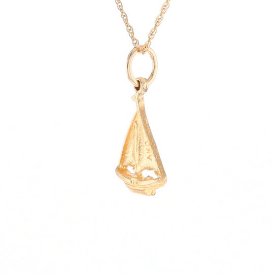 Yellow Gold Sailboat Pendant