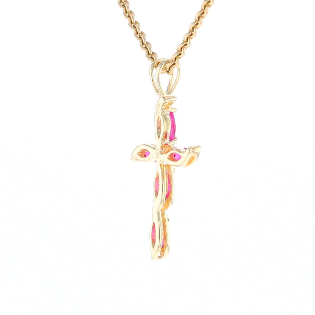 Marquise Ruby Cross